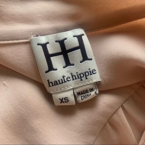 Haute Hippie Silk Georgette Blouse In Blush - Picture 8 of 11